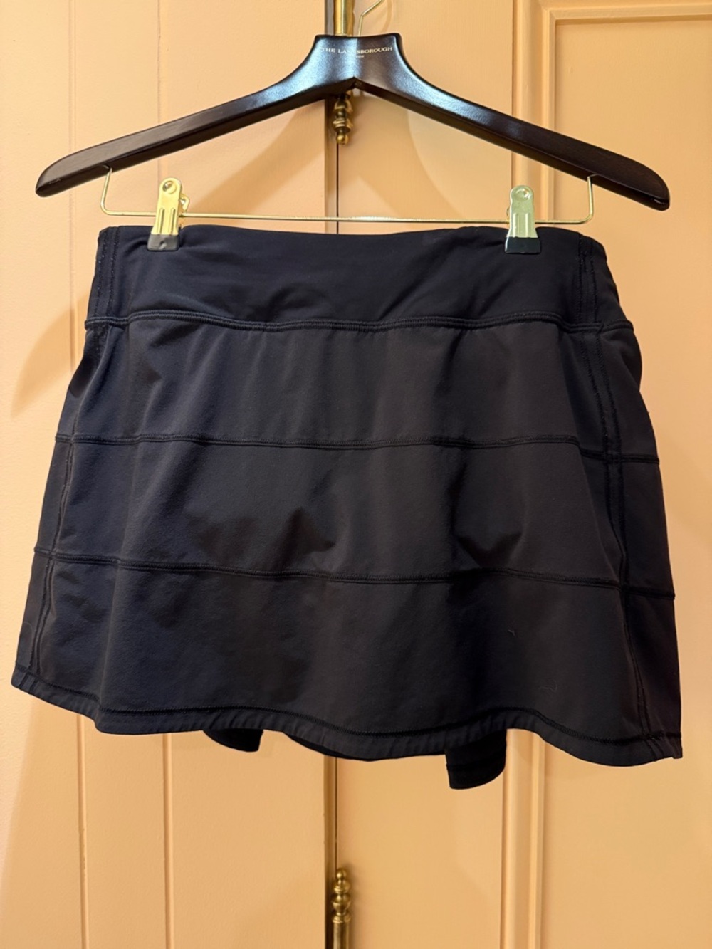 Lululemon Black Athletic Skort with Layered Stitch Detailing